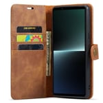 Mobil lommebok DG-Ming 2i1 Sony Xperia 1 V - Brun