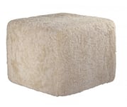 Shepherd - Emma Puff i fårskinn 50x50x40cm / Creme