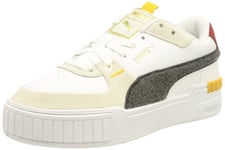 PUMA Women's CALI SPORT VARSITY WN'S Sneaker, White-Ebony-Vaporous Gray, 8 UK