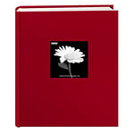 Album Photo avec Couverture en Tissu 200 Pochettes pour Photos de 12 x 17 cm, Rouge Pomme