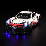 GEAMENT LED Light Kit Compatible With LEGO Porsche 911 RSR Race Car Building Bl