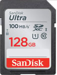 SanDisk Ultra 128Go carte mémoire SD SDXC 100Mo/s Class 10 UHS-I SD Full HD Video