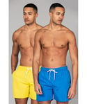 Kensington Eastside Mens Multi 2-Pack Colour Swim Shorts - Multicolour - Size X-Large