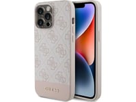 Apple Iphone 14 Pro Guess Dėklas 4G Stripe Collection (Guhcp14lg4glpi) Rožinės Spalvos