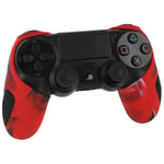 ZedLabz Silicone PS4 Controller Case Camo Red | Sony Rubber Cover