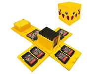 【Nom du magasin: WISETONY®】Boîtes de rangement avec 16 poches pour jeux Nintendo Switch - Jaune pikachu