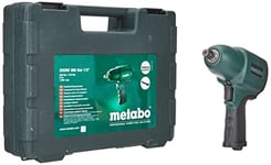 metabo DSSW 360 Set 1/2" (604118500) Air Impact Wrench in Plastic Carry Case DSSW360 6 Pneumatic Screwdriver litres/Minute, Green, 1