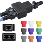 Network Adapter Connector Ethernet Extender Plug 1 To 2 Ways RJ45 Splitter