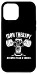 Coque pour iPhone 13 Pro Max La thérapie par le fer, moins chère qu'un modèle de vêtement de sport rétractable et amusant