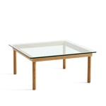 HAY - Kofi Water-Based Lacquered Oak Frame W. Clear Glass Tabletop 80X80 - Soffbord - Martin Solem