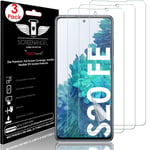 TECHGEAR [3 Pack Screen Protector fits Samsung Galaxy S20 FE [Screen Angel Edition] [In-Display FingerID Support][Case Friendly] [Bubble Free] [FULL Screen Coverage] HD Clear Flexible TPU Film