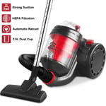 Superlex Vacuum Cleaner Cyclonic Cylinder Bagless Hoover 2L Dust Container Vac