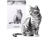 Sketchbook A5/60K On A Spiral - Cat