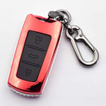 XQRYUB Fob de Protection de boîtier de Porte-clés de Voiture, adapté pour VW Volkswagen CC Passat Magotan 3 Boutons