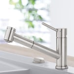 Villeroy & Boch Como Switch Brushed Stainless Steel Pullout Kitchen Sink Tap