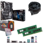 Components4All AMD Ryzen 5 2400G 3.6GHz (Turbo 3.9GHz) Quad Core Eight Thread CPU, ASUS PRIME B450-Plus Motherboard & 8GB 2133MHz Crucial DDR4 RAM Pre-Built Bundle