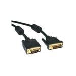 GP979 DVI-A male to 15 pin VGA male Cable Lead 2 metres Gold