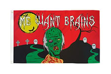 Drapeau Halloween Zombie 150x90cm - Drapeau Happy Halloween Zombis 90 x 150 cm - Drapeaux - AZ FLAG