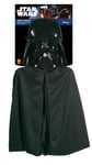 RUBIES - Star Wars Officiel - Déguisement Adulte avec Cape et Masque Dark Vador - Kit Accessoire avec Cape Longue Noire à Attache Velcro et Masque Rigide en PVC - Sous Licence Officielle Star Wars