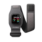 Twelve South ActionSleeve 2 for Apple Watch 44mm | Updated Protective Armband to free your wrist for sports or activities (grey)