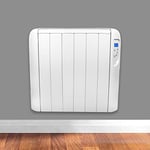 Futura 1500W White Electric Radiator Heaters for Home, Bathroom Safe 24/7 Day Timer Electric Heater Lot 20 & Advanced Thermostat Control Wall Mounted Low Energy Panel Heater with Child Lock