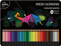 Derform Triangulära blyertspennor i metallbox 36 färger Kidea p8