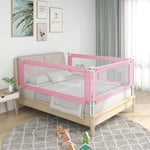 Sängskena för barn rosa 140x25 cm tyg