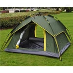 Tente de Camping - Imperméable Ultra Légère - 3-4 Personnes - Couleur Vert - 220 * 200 * 130CM