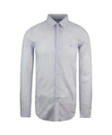 Lacoste Slim Fit Mens Light Blue Shirt Cotton - Size Medium