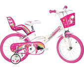 DINO BIKES Unicorn Kids' 16" Bike, Pink,White,Patterned