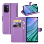 Oppo OPPO A54 5G PU Wallet Case Purple