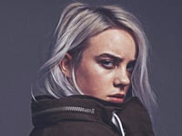 Billie Eilish Leaves Baby Voice Behind Wall Art Photo Picture American Pop Music Print Poster A4