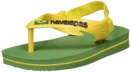 Havaianas Unisex Baby's Brasil Logo Ii Flip Flops, Green Bamboo, 5 UK Child