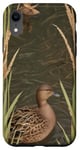 iPhone XR Cool Pattern Of Duck In Cattail And Water Reed Case