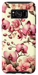 Coque pour Galaxy S8 Élégante fleur d'orchidée rose florale