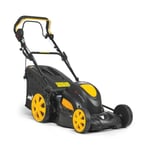 Tondeuse tractée électrique 46cm 1800W Mowox EM4618SHW  carter acier pour jardins jusqu'à 1000m² - Fonction mulching