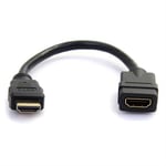 StarTech.com 6 in HDMI Extension Cable - Short HDMI Cable Male to Fem