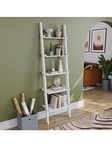 Vida Designs York 5 Tier Ladder Bookcase - White