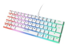 WHITE LINE WK85B Mechanical keyboard, 60% layout, brown switches,white