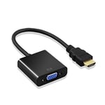 Adapter Cable - Hdmi To Vga 1080P Hdmi Male To Vga Female Video Converter Adapter Cable For Pc Laptop Hdtv Projectors And Other Hdmi - Black