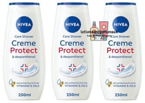 3 X Nivea Creme Protect Shower Gel 250ml