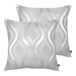 Prestigious Textiles Deco Twin Pack Polyester Filled Cushions, Alabaster, 55 x 55cm