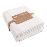 KAF Home Flour Sack Lot de 4 torchons de Cuisine 100% Coton Blanc