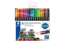 STAEDTLER Design Journey 3187 - märkpenna med dubbel spets - sorterade neonfärger (paket om 36)