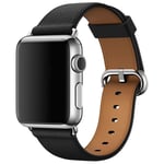 Äkta läderarmband svart för Apple Watch 38/40/41mm