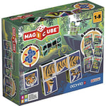 Geomag MagiCube 145 Jungle animals - Constructions Magnétiques et Jeux Educatifs, 6 Cubes Magnétiques