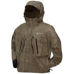 FROGG TOGGS Unisex Tekk Toad Waterproof Breathable Rain Jacket Ideal for Fishing and Wading, Stone, M UK