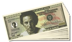 Bruce Springsteen Novelty Million Dollar Bill - 100 Count with Bonus Clear Protector & Christopher Columbus Bill