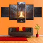 TOPRUN Picture prints on canvas 5 pieces paintings modern Framed artwork Photo Home Decoration 5 panel Game of Thrones GOT Song of Ice and Fire Daenerys Targaryen Wall art 150 x 80 cm