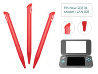 3 x Red Stylus for New Nintendo 2DS XL/LL Plastic Replacement Parts Pen  new